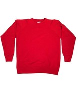 VTG 80s 90s Santee Pluma Crew Neck Sweatshirt Adult Medium Red Blank Mad... - £23.19 GBP