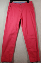 Talbots The Weekend Chino Pants Womens Petite 2 Pink Straight Leg Slash ... - $19.84