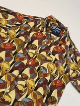 Rowdy Gentleman Hawaiian Shirt Golf Clubs Red Yellow Mens Large Colorful... - £19.29 GBP