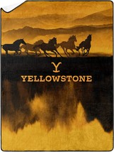 Wild Horses 60" X 80" Northwest Yellowstone Oversized Silk Touch Sherpa Throw - $57.98