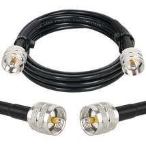 Cb Coax Cable 6Ft, Rg58 Pl259 Coaxial Cable Uhf Male To Uhf Male Cable For Cb Ra - £20.82 GBP