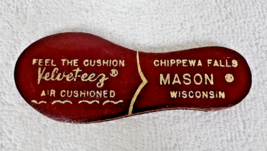 Vintage Velveteez Salesman Sample Advertising Shoe Chippewa Falls Wisconsin - $12.38