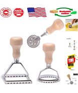 3-Piece Ravioli Stamp Maker Set with Roller Wheel - Create Perfect Pasta... - $455.80 MXN