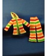 BARBIE Vintage 1970&#39;s Clothing - Multi-color Strip Hooded Top and pants - £15.63 GBP