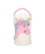 Pink Unicorn Blanket Snowpinions Brand  45&quot; x 60&quot; Ultra Soft Sherpa Fleece - $24.74