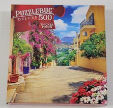 *I) Puzzlebug Deluxe Jigsaw Puzzle 500 Piece Pretty Street in Kefalonia,... - $5.93