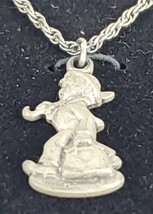 Goebel MI Hummel Club 1990 Merry Wanderer Sterling Pendant Necklace and Chain - £9.08 GBP
