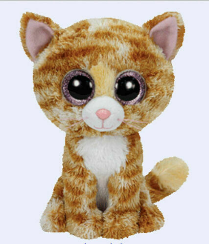 Primary image for Ty Beanie Boos 9" Tabitha the Tan Striped Cat Plush Retired Gently Used 2014