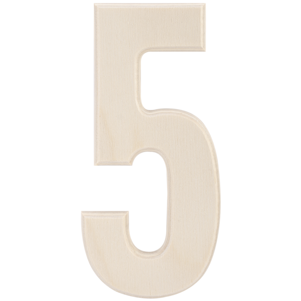 Baltic Birch University Font Letters &amp; Numbers 5.25&quot; 5 - $6.66