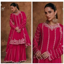 Ready To Wear Salwar Suit Set, Punjabi Peplum Style Top Bottom with Dupatta, Fes - £96.45 GBP