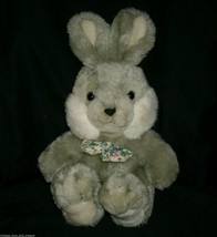 13&quot; Vintage Cuddle Wit Gray &amp; White Easter Bunny Rabbit Stuffed Animal Plush Toy - £22.69 GBP