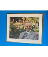 OLD ALBANIAN ENVER HOXHA PHOTO FRAMED-COMMUNISM TIME-HAND PREPARED-43X35... - $148.50