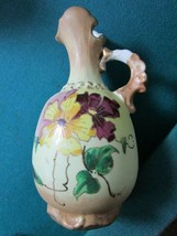 Ewer Vase Bisque Porcelain Floral Chinese 7&quot; Pick One - $75.99