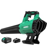 Kimo Cordless Leaf Blower - 400Cfm Battery-Powered Blower For Blowing Wet - $142.58 CAD