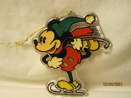 vintage Christmas: Disney / Monogram Prod. 4&quot; Mickey Mouse Ice Skating o... - £6.38 GBP
