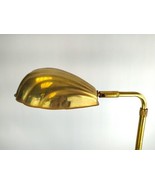 Mid Century Alsy? Brass Clam Shell Adjustable Floor Pharmacy Lamp Gold H... - £156.90 GBP