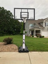 60 In Basketball Hoop Acrylic Screw Jack Portable System - £373.48 GBP