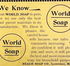 World Soap Beach Soap Company 1894 Advertisement Victorian Hygiene 2 ADBN1k - $14.99