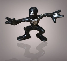 Marvel Super Hero Squad BLACK COSTUME SPIDER-MAN figure w/silver emblem - £7.05 GBP