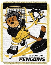 Pittsburgh Penguins OFFICIAL NHL &quot;Score Baby&quot;  36&quot;x 46&quot; Triple Woven Throw - £27.86 GBP