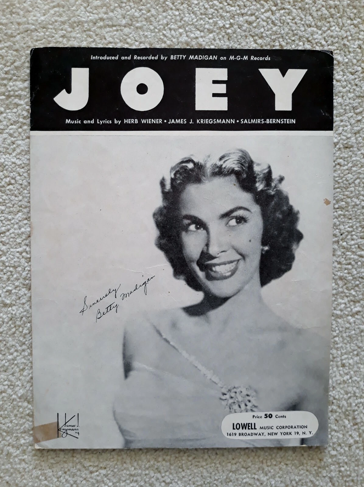 Joey (sheet music) - $8.20 CAD