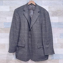 Southwick Tweed Wool Windowpane Check Sport Coat Brown Three Button Mens... - $247.49