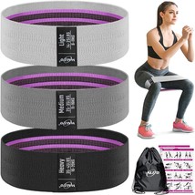 Resistance Bands for Legs and Butt Fabric Exercise Loop Bands Yoga Pilates Rehab - £24.96 GBP