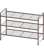 Bronze 3-Tier Stackable Shoes Rack Storage Shelf For Simple Houseware. - €35,79 EUR