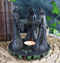 Ebros Triple Goddess Maiden Mother &amp; Crone Candle Holder Oil Wax Warmer 5.8&quot;H - £24.77 GBP