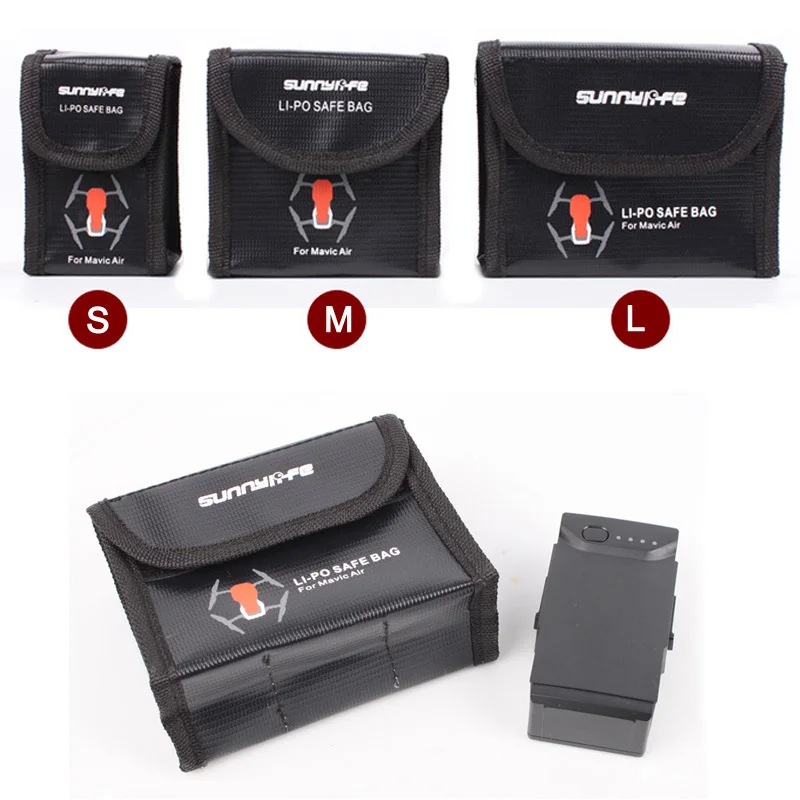 FOR DJI Mavic AIR Lipo Battery Explosion-proof Safe Bag Mavic Air Battery Firepr - £134.45 GBP