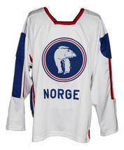 Any Name Number Team Norway Custom Hockey Jersey New Sewn Skroder White Any Size image 4