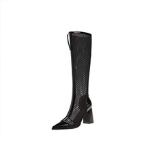 Summer Thigh High Boots for Women&#39;s Pointed Toe Breathable Boots With Buckle Lad - £116.17 GBP