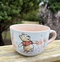 Winnie the Pooh Peach Spring Flowers Ceramic Coffee Soup Mug Bowl Cup 20... - £18.00 GBP