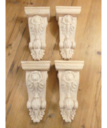 4 Large Wood Corbel Bracket Bookend Carved Porch Fireplace Mantle Decor ... - £69.68 GBP