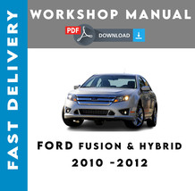 Ford Fusion Hybrid 2010 2011 2012 Factory Service Repair Workshop Manual - £5.49 GBP