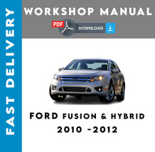 Ford Fusion Hybrid 2010 2011 2012 Factory Service Repair Workshop Manual - £5.26 GBP