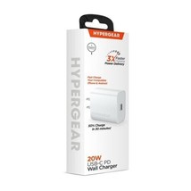 HyperGear 20W USB-C PD Wall Fast Charger Brand New ( White ) - £11.98 GBP