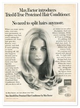 Max Factor Tried &amp; True Hair Conditioner Vintage 1968 Full-Page Magazine Ad - $9.70