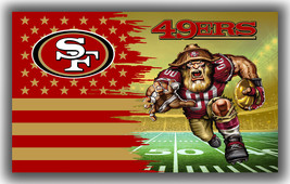 San Francisco 49ers Football Team Mascot Flag 90x150cm 3x5ft Fan Super B... - £11.92 GBP