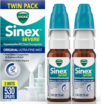 Vicks Sinex SEVERE Nasal Spray- Original Ultra Fine Mist- Decongestant Medicine- - $31.99