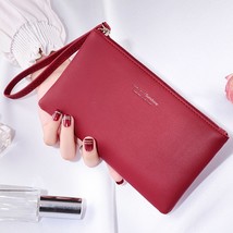  leather purse wristband long zipper wallet coin purses clutch wallet female money card thumb200