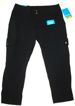 Womens 8 New NWT Columbia Black Cargo Hike Capri Pants Pockets Long UPF 50 Trail - £78.11 GBP