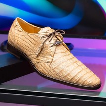 Lacio Genuine Caiman Crocodile Dress Derby's Shoes Laceup Orix image 7