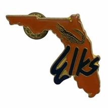 Florida Alligator Elks Lodge BPOE Benevolent Protective Order Enamel Hat Pin - £6.13 GBP