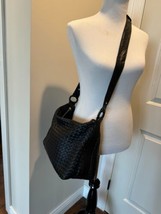 Bottega Veneta Black Leather Large Hobo Cross Body Shoulder Bag ITALY Vi... - $693.00