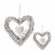 2PCS Hot Chic Fashion Party Supplies Holiday DIY Large&amp;Small Willow Hearts White - £19.76 GBP