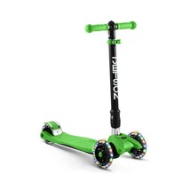 Twin Kick Scooter with LED Light up Wheels, Unisex, Green - £128.16 GBP