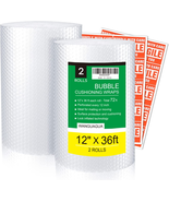 2 Pack 12 Inch X 72 Ft Total Bubble Packing Wrap for Moving Boxes Shippi... - $40.26 CAD
