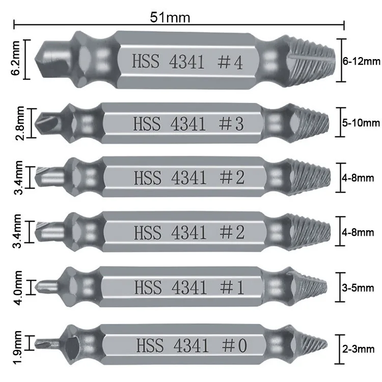 Durable Broken Bolt Removal Extractor Kit Drill Tool Screw Extractor Bol... - £32.27 GBP