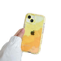 Anymob iPhone Yellow Graffiti Oil Painting Phone Case Luminous Shockproof Soft  - £23.10 GBP